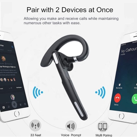 🆕 Wireless Bluetooth Earpiece V5.0 8-10 H
Talktime Stereo Noise Cancelling Mic - Picture 4 of 6
